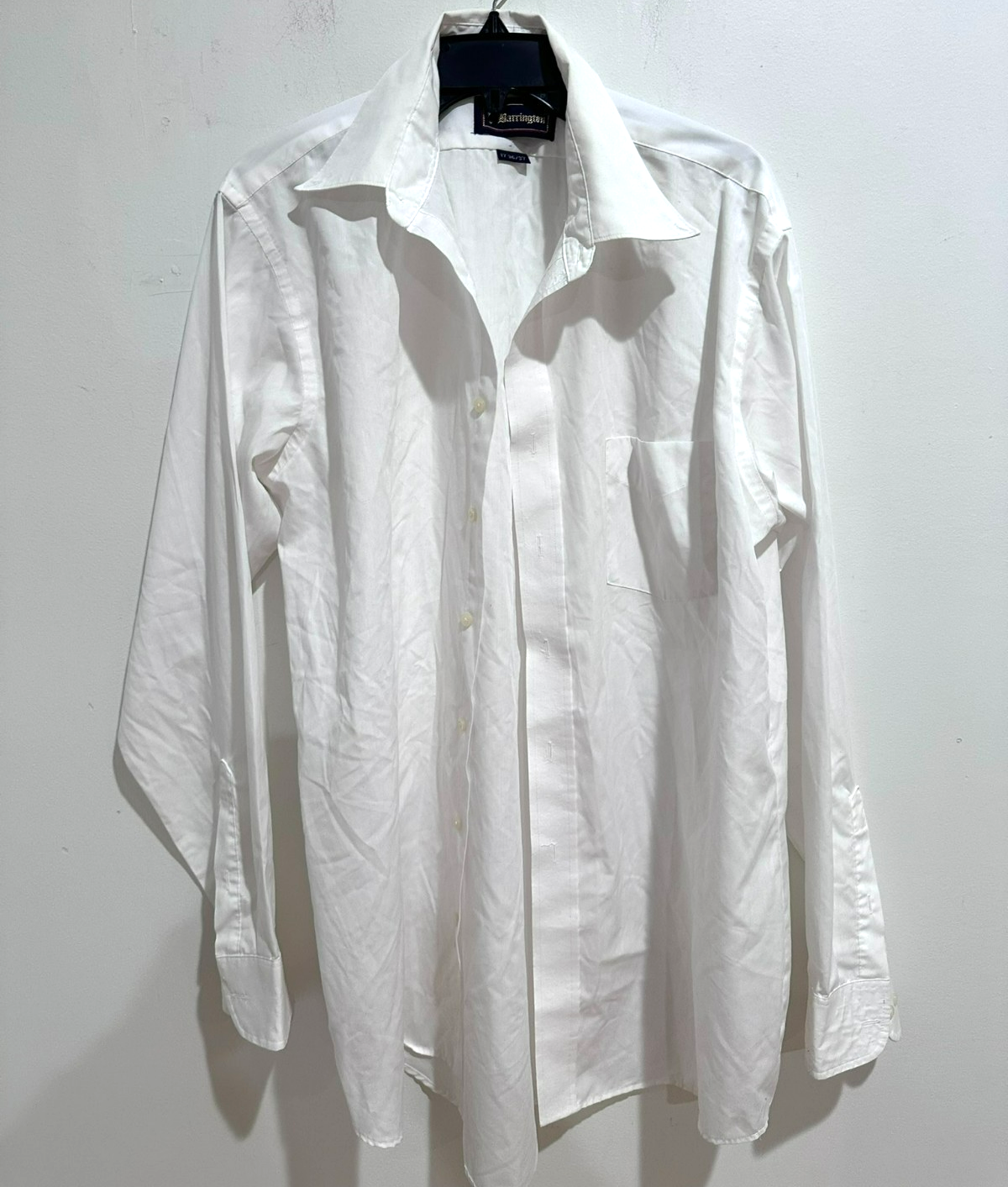 BARRINGTON Men’s 17 36/37 White Long Sleeve Cotton Dress Shirt Button-Up Item image 2