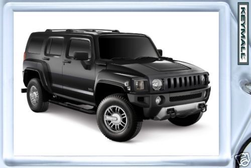 KEYTAG 2004~2010 BLACK HUMMER H3 KEY CHAIN KEYRING RING
