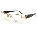 Augar Eyeglasses Frames FP163 CHAMPAGNE Gold Black Gray 22KT GP Plated 5... - $121.70