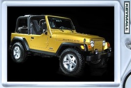 KEYTAG GOLD JEEP WRANGLER RUBICON KEYRING KEY CHAIN FOB - £15.93 GBP