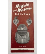 1956 Norfolk&amp; Western Vintage Railway Timetable Schedule Time Tables No. 3 - £11.91 GBP