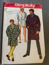 Simplicity 8470 Mens Robe Sewing Pattern Size Large 42-44 1969 - £10.26 GBP