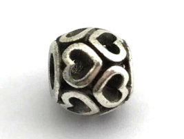 Brighton Mini Open Heart Bead, Silver Finish, J97130, New Fits MINI ONLY - $7.60