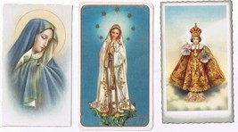 Marian Helpers &amp; Mary Prayer Cards (3) 1961 1965 1966 - £3.91 GBP