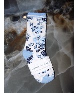 Janie and Jack Floral Blue/White Scalloped Socks Size 2T-3 Toddler/Girl&#39;... - £7.84 GBP