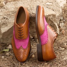  New Handmade Pure Leather Brogue Dress Shoes For Men&#39;s, men dress shoes - £115.09 GBP