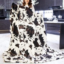 50 X 60 Inch Cute Cow Print Blanket Soft Warm Plush Throw Blanket Fleece Flannel - £31.59 GBP
