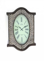 20&quot; Novelty Black Wood And Glass Analog Wall Clock - £159.03 GBP