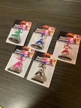 Power Rangers Micro Figures Collection Set Of 5 Black Blue Green Pink Re... - £14.70 GBP