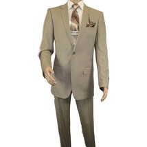 Men's Suit by Giorgio Cosani Textured Wool/Cashmere Blend 901-14 Beige 40 Long image 2