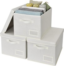 Granny Says Organizing Storage Baskets, 3-Pack Pearl White Linen Closet Shelf - £35.25 GBP