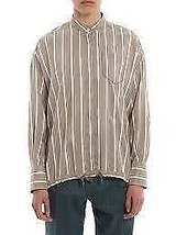 BRUNELLO CUCINELLI  Striped silk shirt w embellished pocket sz S NWT $ 2495 - £394.24 GBP