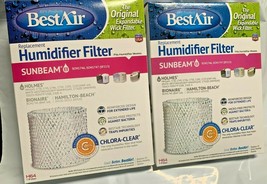 Lot of 2 BestAir Best Air H64 Humidifier Filters for Sunbeam Holmes Bionaire - £14.78 GBP