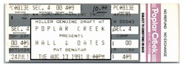Hall &amp; Oates Pat Benatar Concert Ticket Stub August 13 1991 Chicago Illi... - $24.74