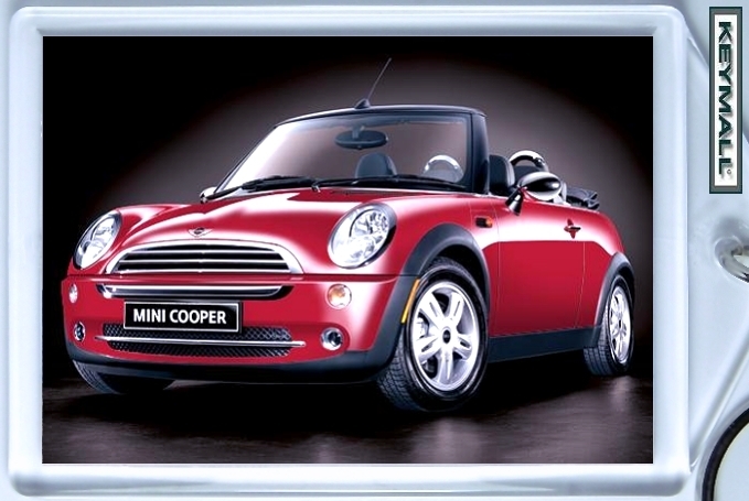 KEY CHAIN RED NEW BMW MINI COOPER CONVERTIBLE KEYTAG !!