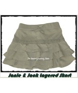 NWT Janie &amp; Jack Green Tiered Skirt Sz 3 6 Months - £12.81 GBP