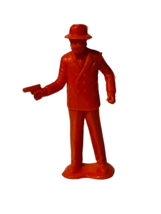 Louis Marx Untouchables Capone mob robber Toy Soldier plastic figure RED mask us - £22.16 GBP