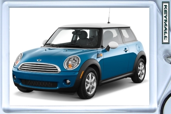 KEYTAG 2009/2010 BLUE WHITE NEW MINI COOPER KEY CHAIN