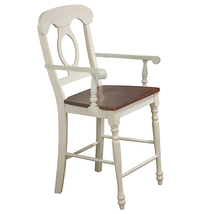 Sunset Trading Andrews Antique White Barstools With Arms - Set Of 2, Counter Hei - $1,074.95