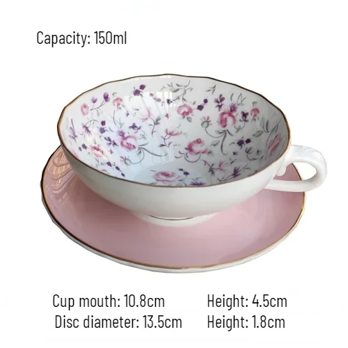 Bone China Coffee Cup Set Dessert Plate Sugar Bowl Cake Rack Milk Coffee... - $84.38