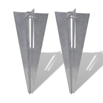 vidaXL Zinc Coated Steel Fence Post Spikes (19.7") - Heavy Duty, Durable - $56.99