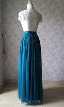 Dark Green Tulle Skirt Custom Plus Size Wedding Bridesmaid Maxi Skirt image 4