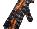 Steven Harris Mens Violin Sheet Music Necktie - Black - One Size Neck Tie - $19.79