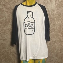 Milk T-Shirt Bottle with Milk Shirt Raglan Baseball Tee M - £8.01 GBP