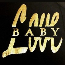 Motherhood Maternity ~ &quot;Baby Love&quot; ~ Black ~ Sequined ~ Size X-Large Sweatshirt - £17.93 GBP