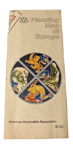 AAA Planning Map of Europe 1970s 1980s Fold Out Brochure Travel European... - $18.49