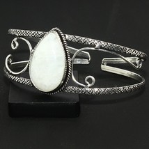 Natural Rainbow Moonstone Solid 925 Silver  Gemstone Handmade Bracelet Jewelry - £4.74 GBP