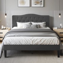 Vecelo Full Size Bed Frame Upholstered Platform With Tufted, Easy Assembly - $181.99