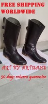 Medieval Leather Mens Boots | SCA LARP Mens Shoes | Gothic Ren Faire Cos... - £59.61 GBP