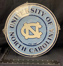 University North Carolina Tar Heels 12&quot; Round Metal Sign - £6.93 GBP