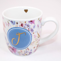 2 Girls Home Accessories Coffee Mug Letter J With Flowers Tea Cup Pink A... - £8.39 GBP