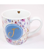 2 Girls Home Accessories Coffee Mug Letter J With Flowers Tea Cup Pink A... - £8.47 GBP