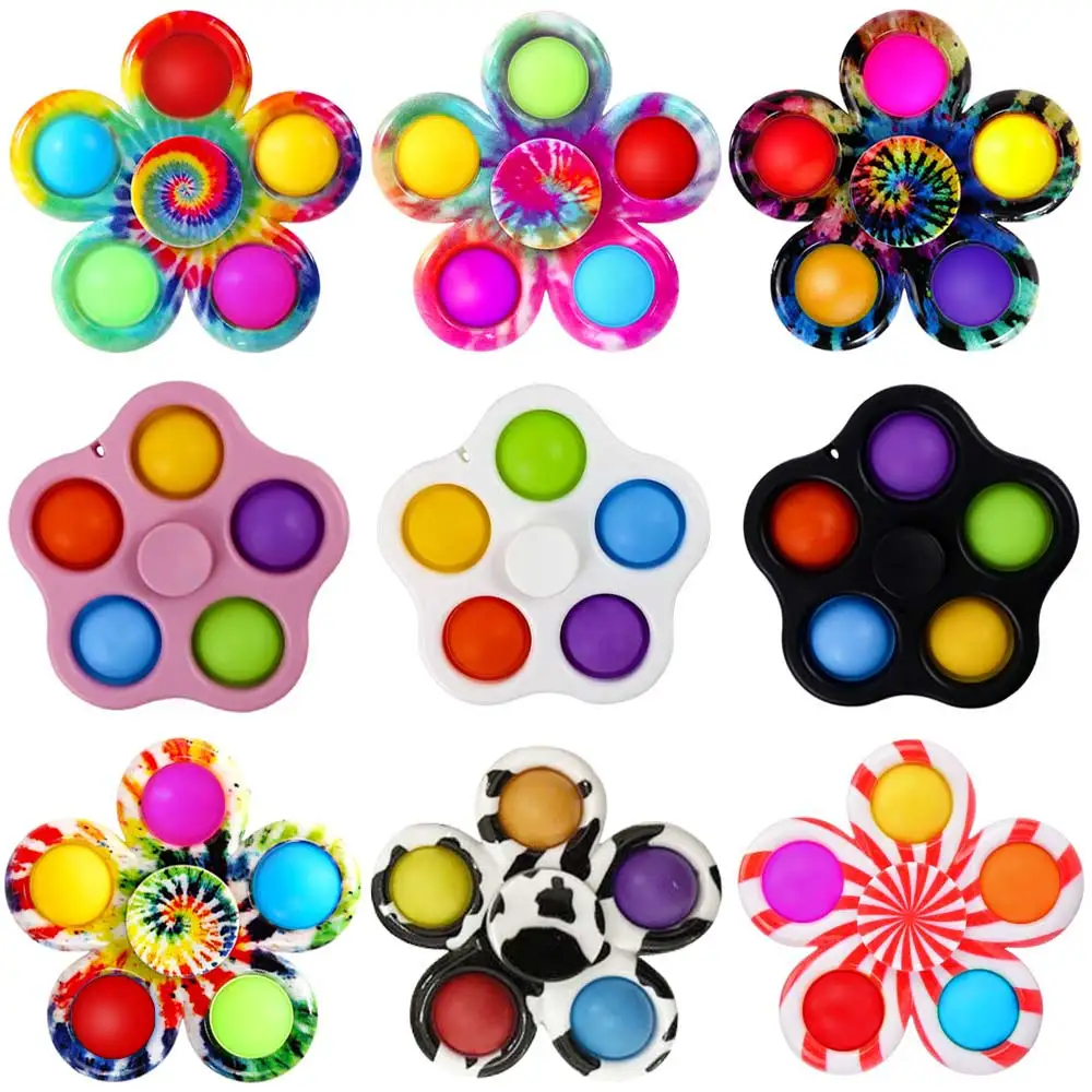 5 Sides Fidget Spinner Colorful Spinning Top Antistress Hand Spinner Finger - £8.83 GBP