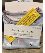 6-12M Janie And Jack Baby Girl Two Piece Sleepwear DOG Set NEW - $418.64 MXN