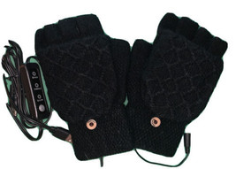 Winter Electric Mitten Heated Gloves Full&amp;Half Finger Warmer USB - £11.63 GBP