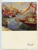 Cunard Line Lunch &amp; Dinner Menu Set RMS Queen Mary June 12, 1958 - $24.75