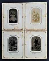 1800s antique SCHNEBLE WILSON FAMILY PHOTOGRAPHS 14 tintypes 4 cdv snobl... - £112.92 GBP