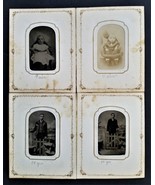 1800s antique SCHNEBLE WILSON FAMILY PHOTOGRAPHS 14 tintypes 4 cdv snobl... - £112.96 GBP