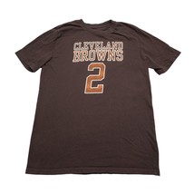 NFL Shirt Boys L Brown Crew Neck Short Sleeve Cleveland Browns Manziel Tee - $25.72