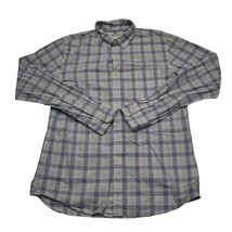 Uniqlo Shirt Mens M Blue Plaid Chest Pocket Button Down Long Sleeve Collared Top - £20.25 GBP