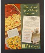 Vintage Print Ad Heinz Pickling Vinegar Corn Relish Recipe 1945 13.5&quot;x 1... - £9.19 GBP