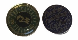 Princess Cruises The Captain’s Circle Enamel Lapel Pin Vintage Set Of 2. - $8.12