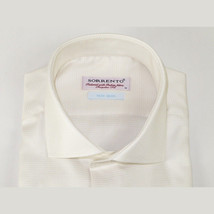 Mens 100% Italian Cotton Shirt High Quality Non Iron SORRENTO Turkey 4452 Stone image 2