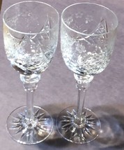 Pair Of 2 Rogaska Lead Crystal Jasmine Wine Glass Water Goblet 8 Ounce - £46.68 GBP