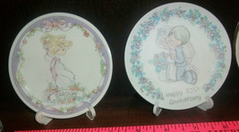 Precious Moments LOT OF 2 PERSONALIZED PORCELAIN PLATES CAROLYN &amp; Annive... - £11.99 GBP