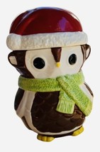 Yankee Candle Woodland Owl Ceramic Candle Holder Cookie Jar Christmas Winter - $24.30